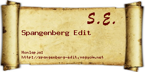 Spangenberg Edit névjegykártya